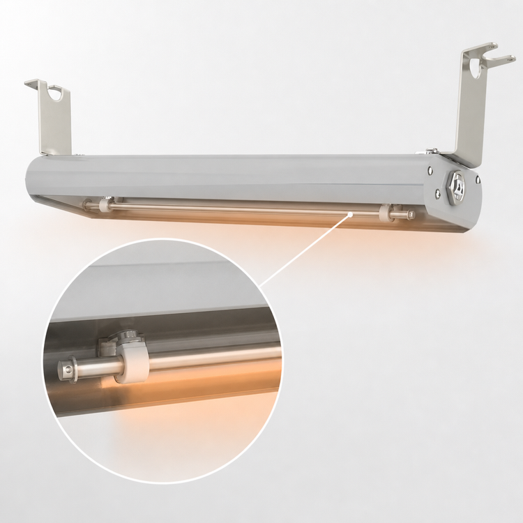 Product image #4 for Vollrath 30-Inch Single Unlighted Low Profile Strip Heat Lamp