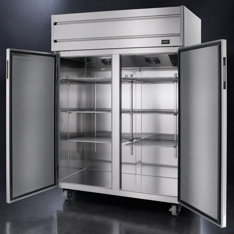 Product image #4 for Beverage-Air Horizon Series Two-Section Top-Mount Reach-In Freezer, 45.2 Cu. Ft., Solid Hinged Doors