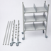 Thumbnail image #4 for Cambro Camshelving Premium Mobile Flex Station Unit, 24 x 48 x 75 Inches, 4-Tier Solid Shelves, Speckled Gray