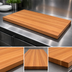Thumbnail image #4 for Boos Block American Cherry Edge Grain Kitchen Countertop with Full-Length Rails, 18 x 25 x 1-1/2 Inch, Oil Finish