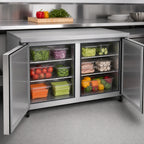 Thumbnail image #4 for Kelvinator Commercial KCHUC60R-32 Two-Section Undercounter Refrigerator, Solid Doors, 61-Inch, 15.5 Cu. Ft., ADA Height, Stainless Steel