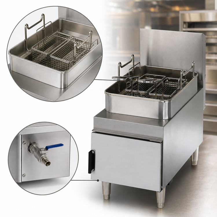 Product image #4 for Star-Max Heavy Duty Countertop Gas Fryer, 15 lb. Capacity, Twin Baskets