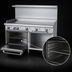 Thumbnail image #4 for Garland G Starfire Pro Series 60-Inch Gas Restaurant Range with Griddle, Standard Oven, and Storage Base