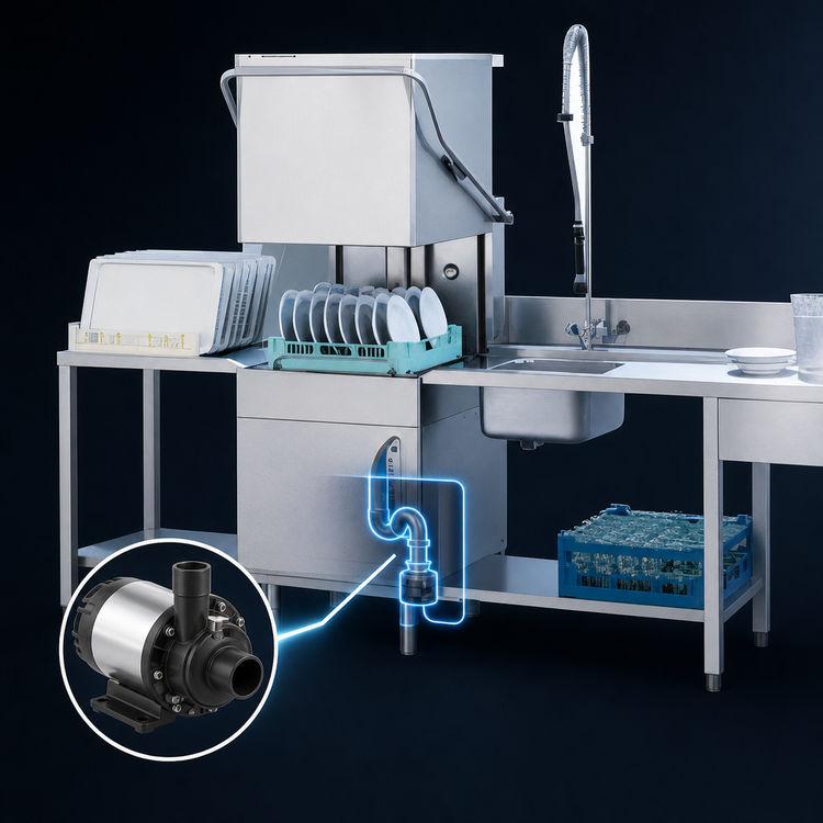 Product image #4 for Lamber L21EKDPS High-Temp Pass-Through Door-Type Dishwasher with Drain Pump