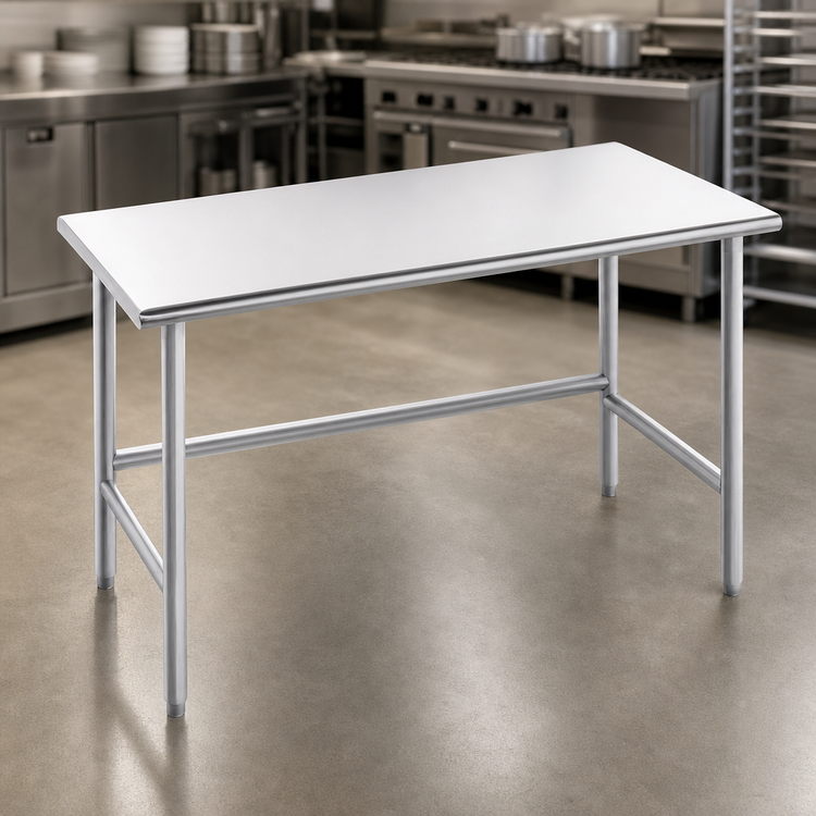 Product image #4 for Advance Tabco 144" x 48" 14-Gauge 304 Stainless Steel Work Table
