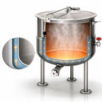 Thumbnail image #4 for Cleveland Range KDL60 60-Gallon Direct Steam Kettle, 2/3 Steam Jacket, 316 Stainless Steel Interior, Tri-Leg Base