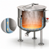 Thumbnail image #4 for 60-Gallon Direct Steam Kettle with 2/3 Steam Jacket and Tri-Leg Base