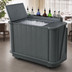 Thumbnail image #4 for Cambro CamBar BAR650191 Economy System Portable Beverage Bar with 80-lb Ice Sink and 7-Bottle Speed Rail, Granite Gray