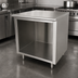 Thumbnail image #4 for Advance Tabco 96-Inch x 24-Inch 14-Gauge 304 Stainless Steel Work Table with Open Front Cabinet Base