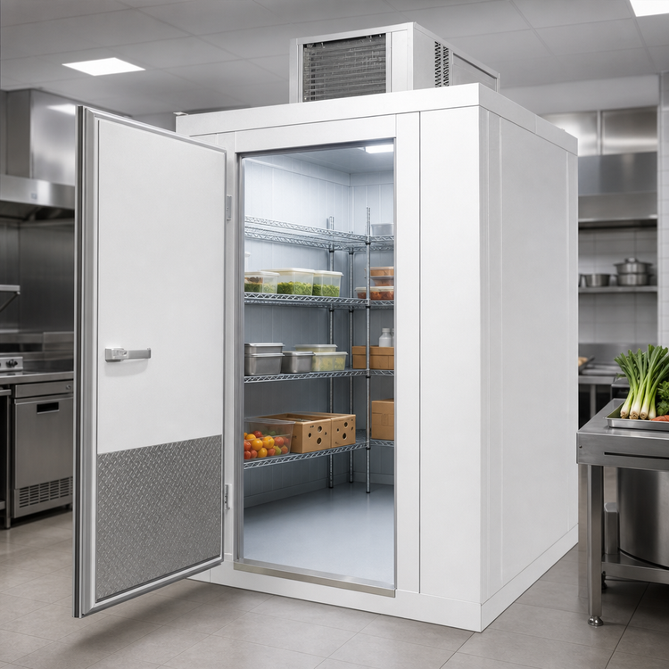 Product image #4 for 8 Ft x 8 Ft Indoor Floorless Walk-In Cooler with Self-Contained Refrigeration