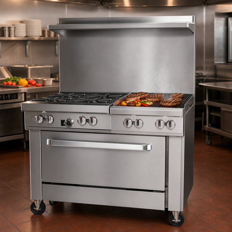 Product image #4 for Southbend Ultimate 36-Inch Gas Restaurant Range with 2 Non-Clog Burners, 24-Inch Charbroiler and Convection Oven