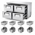 Thumbnail image #4 for True 48-Inch 4-Drawer 2-Section Undercounter Refrigerator