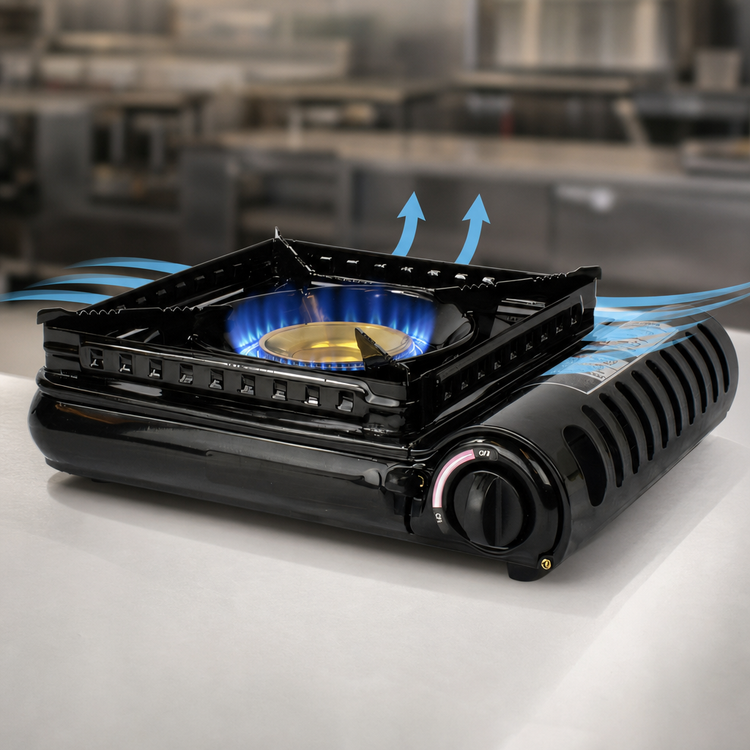 Product image #5 for Sterno Countertop Butane Stove with Wind Guard and Safety Shut-Off, 15,000 BTU