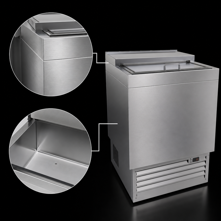 Product image #4 for Glastender ST24-S 24-Inch Stainless Steel Shallow Well Flat Top Bottle Cooler