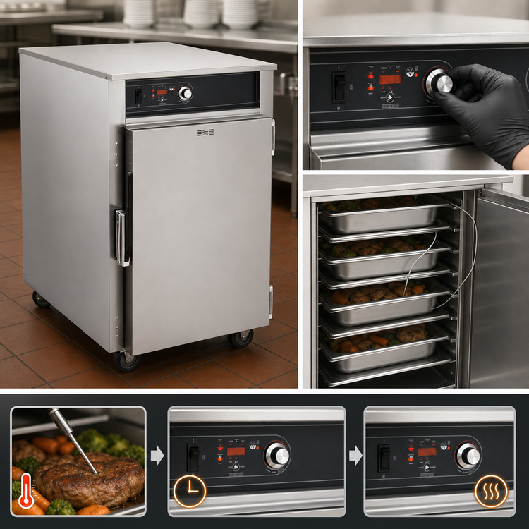 Product image #4 for FWE G2 Series Half-Height Mobile Low Temp Cook & Hold Cabinet, 7 Full-Size Pan Capacity