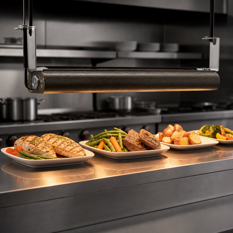 Product image #4 for Vollrath 36-Inch Low Profile Unlighted Strip Heat Lamp with Remote Infinite Switch, 208V
