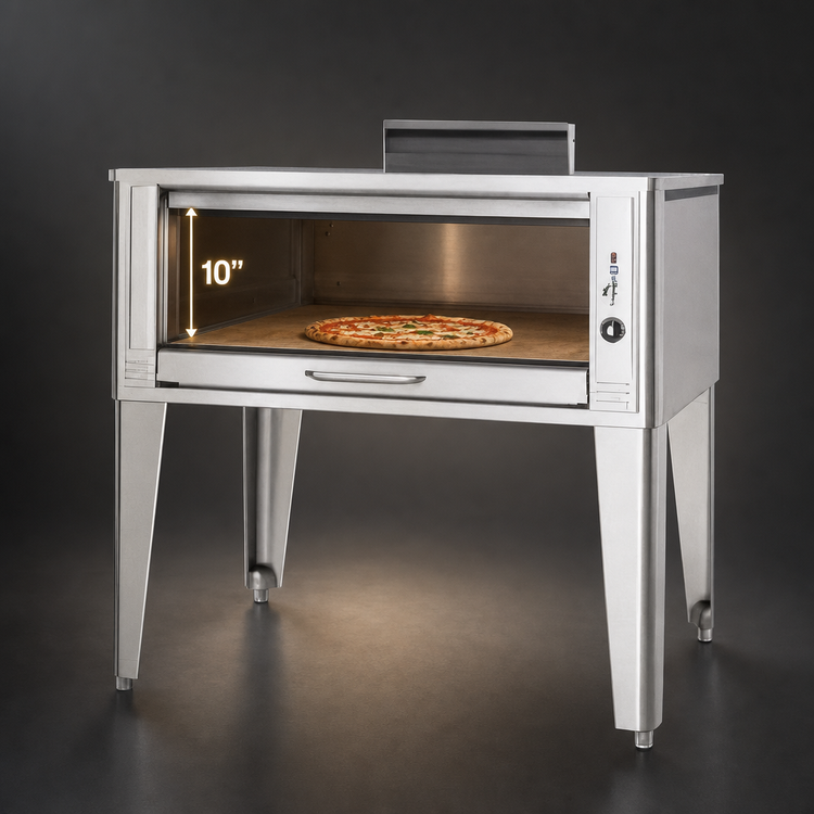 Product image #4 for Blodgett Single-Deck Gas Pizza Oven with 48 x 37 Inch Rokite Deck
