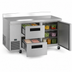 Thumbnail image #4 for Hoshizaki Steelheart 60-Inch Two-Section Worktop Refrigerator with One Door and Two Drawers, Side-Mounted Refrigeration