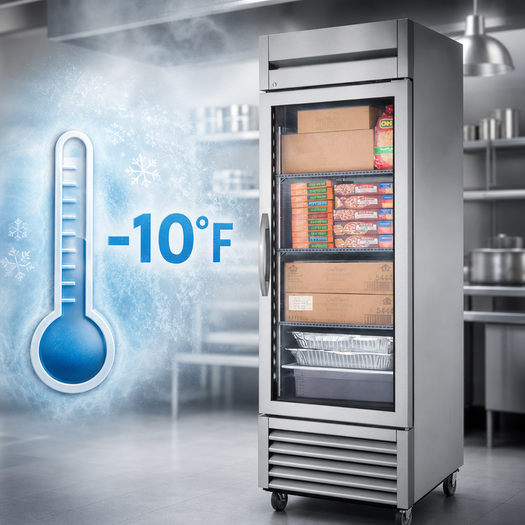 Product image #4 for True One-Section Reach-In Glass Door Freezer, -10°F, Self-Contained Bottom-Mounted, Stainless Steel