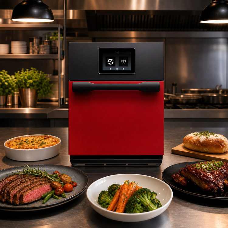 Product image #4 for Lainox Oracle ORACRB Countertop Boosted High-Speed Combi Wave Oven, 0.61 Cu. Ft., Red
