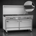 Thumbnail image #4 for Southbend Ultimate 60-Inch Gas Restaurant Range with 4 Star/Sauté Burners, 36-Inch Charbroiler, Standard Oven, and Cabinet Base
