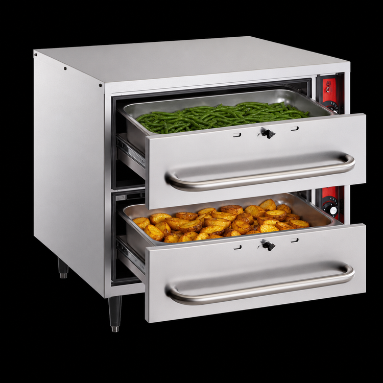 Product image #4 for Vulcan Freestanding Two-Drawer Warming Drawer for 12" x 20" x 6" Pans