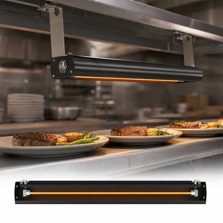 Product image #4 for Vollrath 24-Inch Low Profile Unlighted Strip Heat Lamp with Black Powder Coat Aluminum Housing