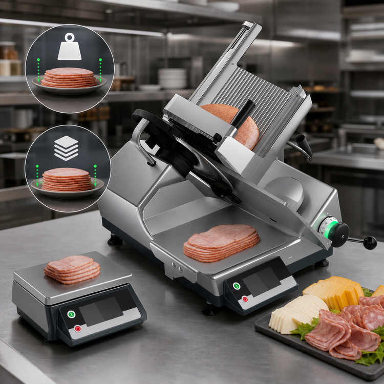 Product image #4 for Bizerba GSP H I W-90 Manual Heavy Duty Gravity Feed Slicer with Integrated Portion Scale, 13-Inch Blade