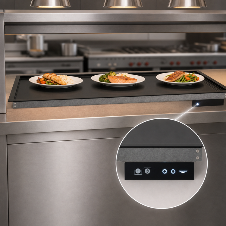 Product image #4 for Vollrath 74-Inch Recessed Drop-In Heated Shelf with Dual Warming Zones