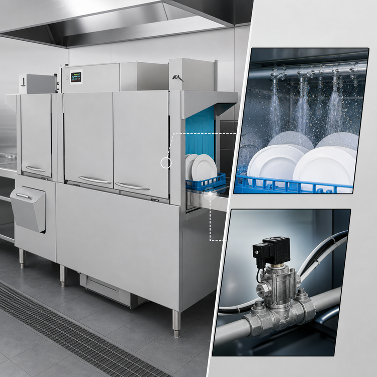 Product image #4 for Champion 66 PRO Pro Series Conveyor Dishwasher with 44-Inch Single Tank, 22-Inch Prewash and 209 Racks/Hour