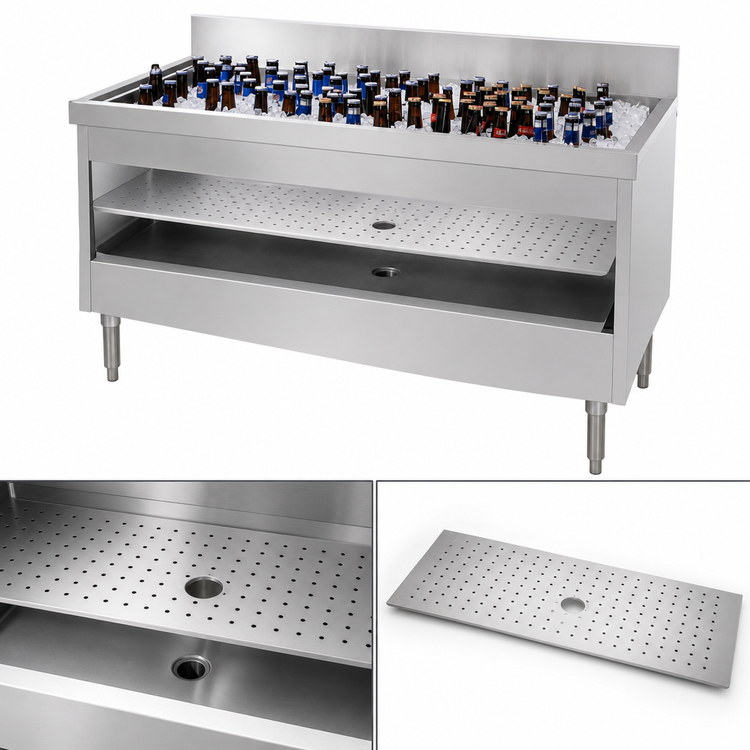 Product image #4 for Advance Tabco Underbar Basics 48-Inch Stainless Steel Beer Bath Bar Ice Bin