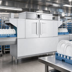 Thumbnail image #4 for Hobart Warewash - Flow CL64-BAS+BUILDUP 2-Tank High-Temperature Rack Conveyor Dishwasher, 342 Racks/Hour, Touchscreen