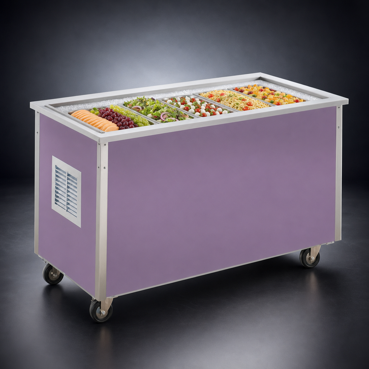 Product image #4 for Vollrath 4-Series Signature Server Mobile Modular Frost Top Serving Counter, 46"W x 28"D x 30"H, Enclosed Base