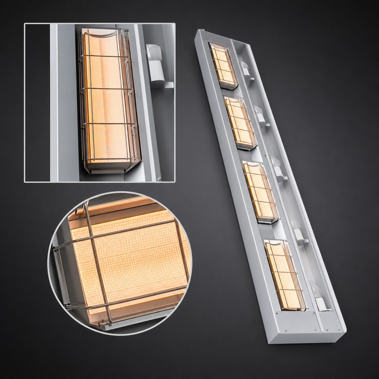 Product image #4 for Hatco Ultra-Glo® 72-Inch Double Lighted Infrared Food Warmer Strip Heat Lamp