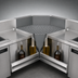 Thumbnail image #4 for Advance Tabco Prestige Supreme 25 x 25-Inch Inside Corner Underbar Filler with Removable Drainboard Top