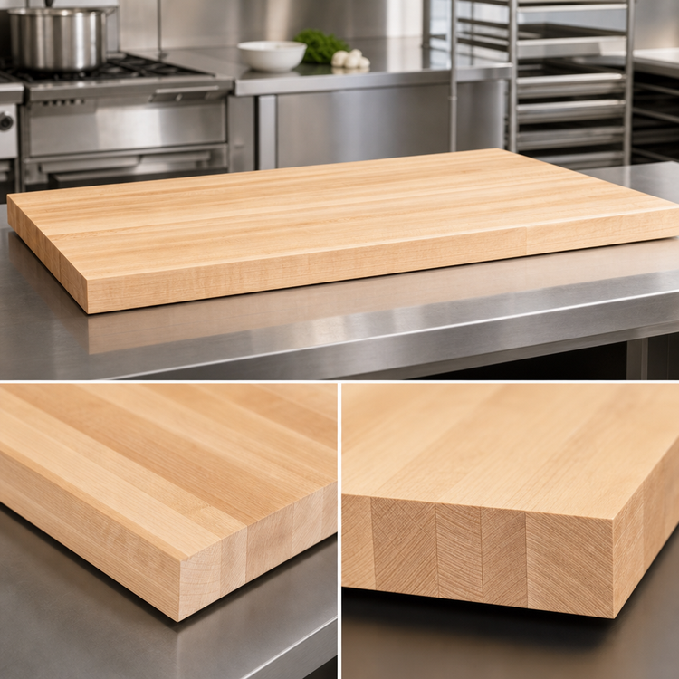 Product image #4 for John Boos Boos Block 144 Inch x 48 Inch Edge Grain Maple Kitchen Countertop, 1-3/4 Inch Thick, Varnique Finish