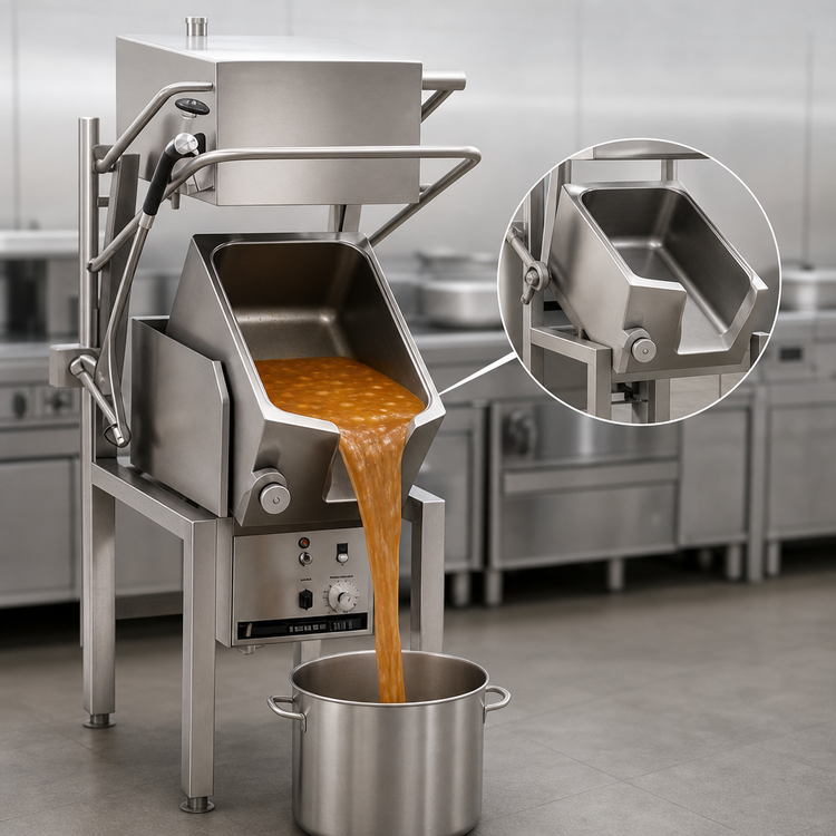 Product image #4 for Skittle Gas-Fired Tilting Multi-Function Cooker with 6-Pan Capacity, 15.2 Gallon Kettle (SKGL6-5)
