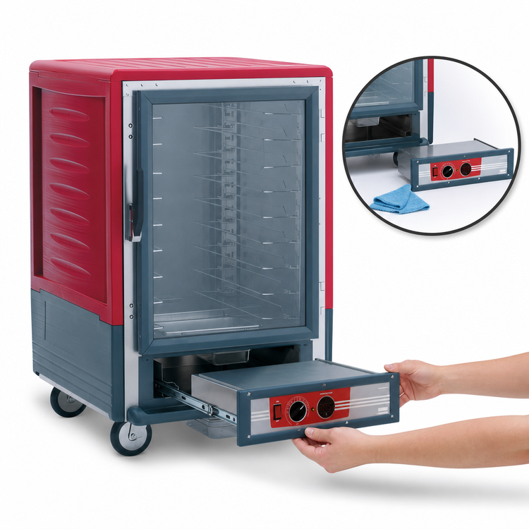 Product image #4 for Metro C5 3 Series Half-Height Heated Holding Cabinet with Clear Polycarbonate Door and Universal Wire Slides