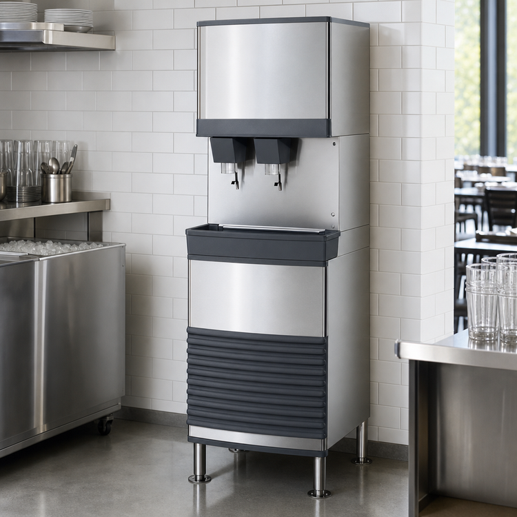 Product image #4 for Follett Symphony Plus 50FB414W-L Freestanding Ice and Water Dispenser with Lever Dispense