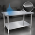 Thumbnail image #4 for John Boos Stallion 108-Inch x 24-Inch 16-Gauge Stainless Steel Flat Top Work Table with Safety Edge and Adjustable Undershelf
