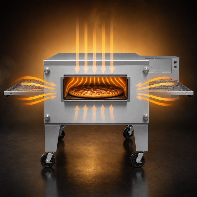 Product image #4 for Lincoln Impinger 3240 Electric Single-Deck Floor Model Conveyor Oven with FastBake Technology