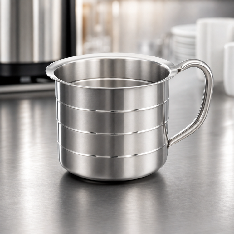 Product image #4 for Vollrath 4-Quart Stainless Steel Coffee Urn Cup with Graduated Markings and Tubular Handle