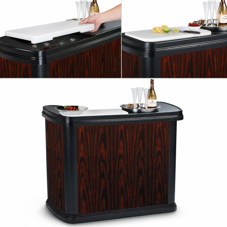 Product image #5 for Maximizer 56-Inch Portable Bar with 15-Gallon Ice Bin and Cherrywood Finish