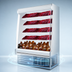 Thumbnail image #4 for Howard-McCray 35E Series Packaged Meats Vertical Open Merchandiser, 75-Inch Wide, 4-Tier Shelves, Self-Contained Refrigeration