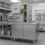 Thumbnail image #3 for Crown SCX-2-24 Two Compartment Full-Size Steam Coil Convection Steamer with Cabinet Base