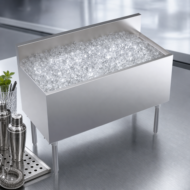 Product image #4 for Krowne Royal Series Underbar Ice Bin/Cocktail Unit with 10-Circuit Cold Plate, 42-Inch Wide