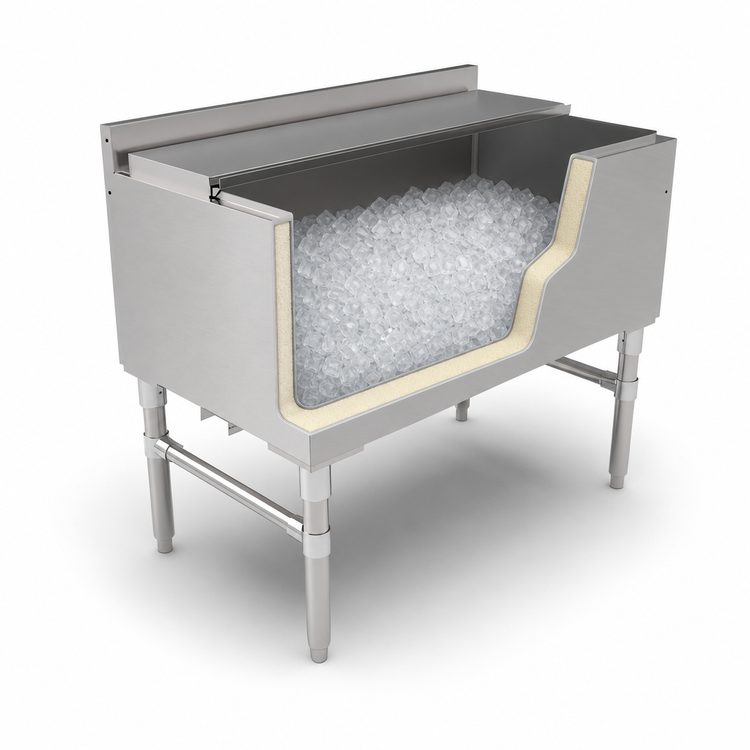 Product image #4 for John Boos 36-Inch Underbar Ice Bin/Cocktail Unit with 7-Circuit Cold Plate, Stainless Steel