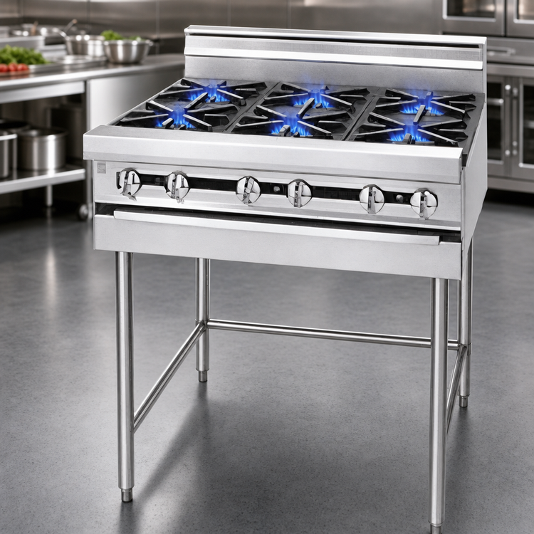 Product image #4 for Titan JMRH-4-A 24-Inch 4-Burner Modular Heavy Duty Gas Open Burner Range