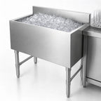 Thumbnail image #4 for Klinger's Trading IC1824 24-Inch Stainless Steel Underbar Ice Chest, 80 lb. Capacity, 4-Inch Backsplash, No Cold Plate