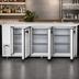 Thumbnail image #5 for Atosa Three-Section Back Bar Cooler with Self-Contained Side-Mount Refrigeration and Solid Locking Doors, 30.1 Cu. Ft.